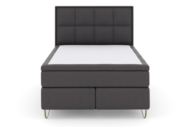 Komplett Sengepakke Choice No 4 140x200 Fast - Mørkegrå|V-formede Metallben - Møbler - Senger - Kontinentalsenger