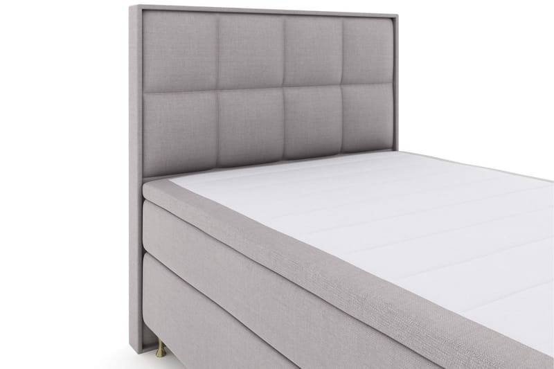 Komplett Sengepakke Choice No 4 140x200 Fast/Medium - Lysegrå|Gullben - Kontinentalsenger - Komplett sengepakke