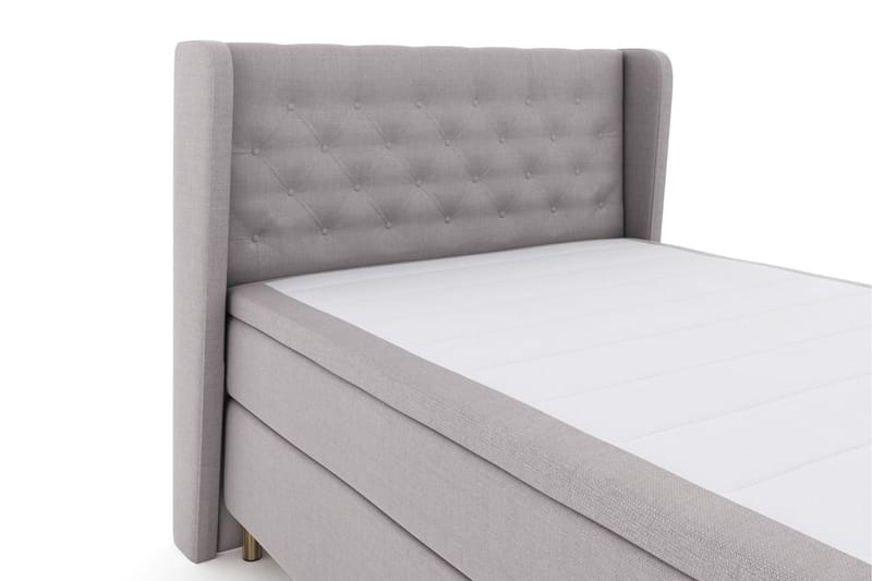 Komplett Sengepakke Choice No 4 140x200 Fast/Medium - Lysegrå|Kobberben - Møbler - Senger - Kontinentalsenger