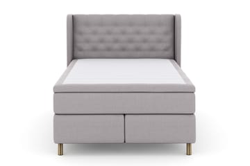 Komplett Sengepakke Choice No 4 140x200 Fast/Medium - Lysegrå|Kobberben - Møbler - Senger - Kontinentalsenger