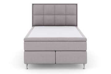 Komplett Sengepakke Choice No 4 140x200 Fast/Medium - Lysegrå|Sølvben - Møbler - Senger - Kontinentalsenger