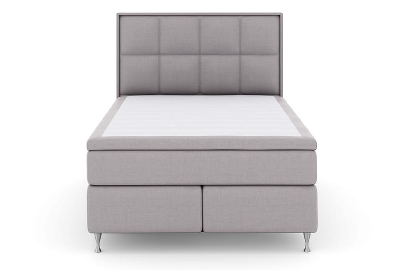 Komplett Sengepakke Choice No 4 140x200 Fast/Medium - Lysegrå|Sølvben - Møbler - Senger - Kontinentalsenger
