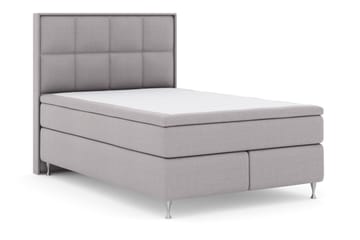 Komplett Sengepakke Choice No 4 140x200 Fast/Medium - Lysegrå|Sølvben - Møbler - Senger - Kontinentalsenger