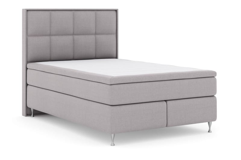Komplett Sengepakke Choice No 4 140x200 Fast/Medium - Lysegrå|Sølvben - Møbler - Senger - Kontinentalsenger