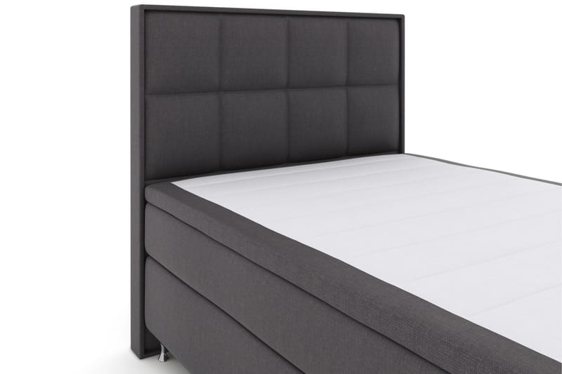 Komplett Sengepakke Choice No 4 140x200 Fast/Medium - Mørkegrå|Sølvben - Kontinentalsenger - Komplett sengepakke
