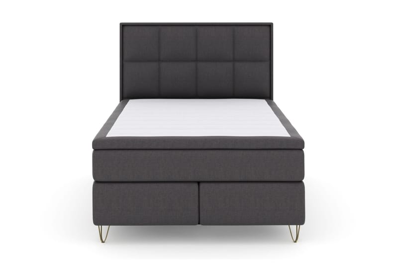 Komplett Sengepakke Choice No 4 140x200 Fast/Medium - Mørkegrå|V-formede Metallben - Møbler - Senger - Kontinentalsenger