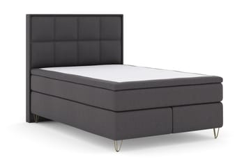 Komplett Sengepakke Choice No 4 140x200 Fast/Medium - Mørkegrå|V-formede Metallben - Møbler - Senger - Kontinentalsenger