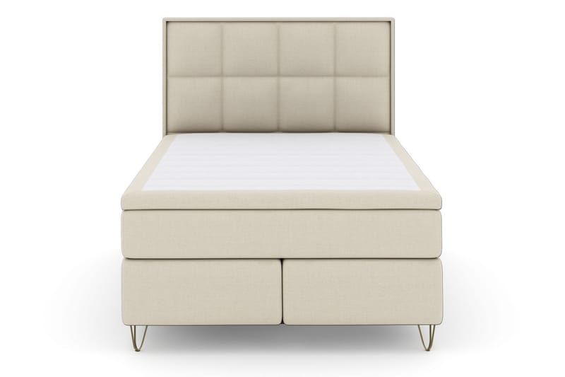 Komplett Sengepakke Choice No 4 140x200 Medium - Beige|V-formede Metallben - Møbler - Senger - Kontinentalsenger