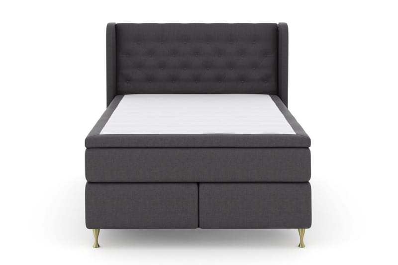 Komplett Sengepakke Choice No 4 140x200 Medium - Mørkegrå|Gullben - Kontinentalsenger - Komplett sengepakke