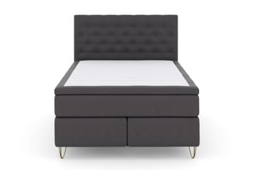 Komplett Sengepakke Choice No 4 140x200 Medium - Mørkegrå|V-formede Metallben - Møbler - Senger - Kontinentalsenger