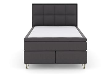 Komplett Sengepakke Choice No 4 140x200 Medium - Mørkegrå|V-formede Metallben - Møbler - Senger - Kontinentalsenger