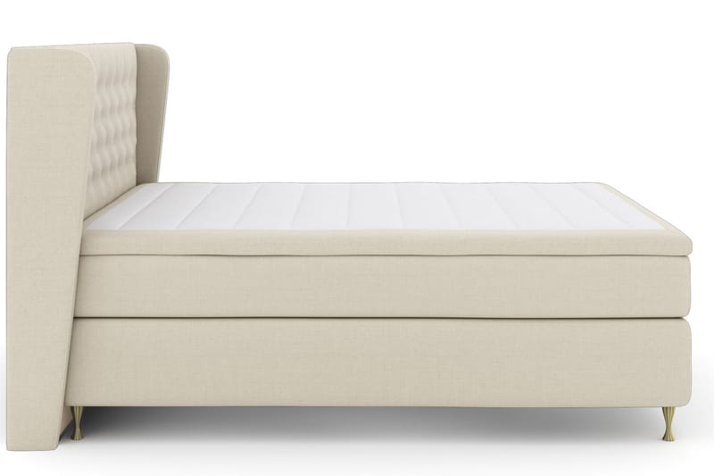 Komplett Sengepakke Choice No 4 160x200 Fast - Beige|Gullben - Møbler - Senger - Kontinentalsenger