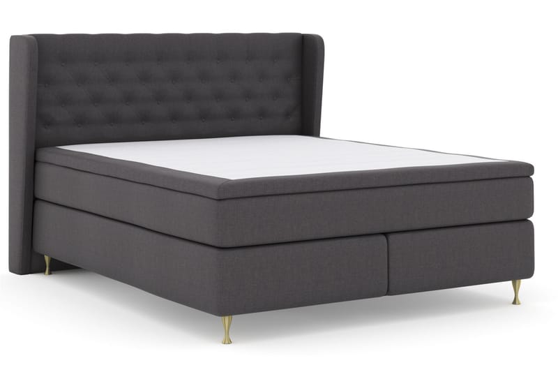 Komplett Sengepakke Choice No 4 160x200 Fast - Mørkegrå|Gullben - Møbler - Senger - Kontinentalsenger