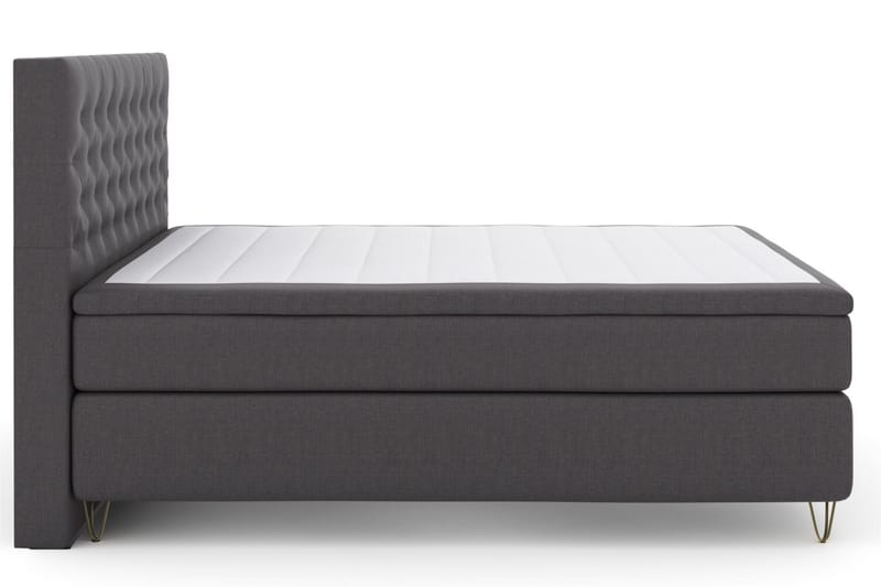 Komplett Sengepakke Choice No 4 160x200 Fast - Mørkegrå|V-formede Metallben - Møbler - Senger - Kontinentalsenger