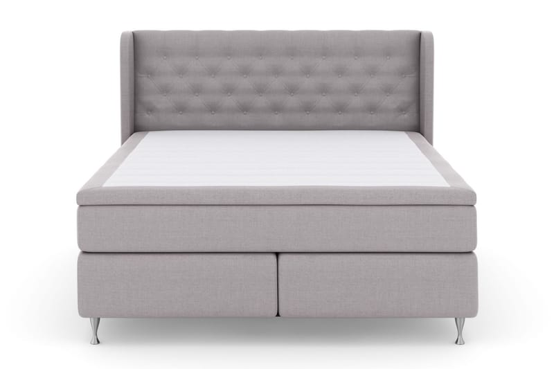 Komplett Sengepakke Choice No 4 160x200 Fast/Medium - Lysegrå|Sølvben - Møbler - Senger - Kontinentalsenger
