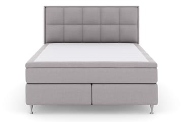 Komplett Sengepakke Choice No 4 160x200 Fast/Medium - Lysegrå|Sølvben - Møbler - Senger - Kontinentalsenger