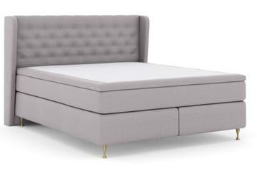 Komplett Sengepakke Choice No 4 160x200 Medium - Lysegrå|Gullben - Møbler - Senger - Kontinentalsenger