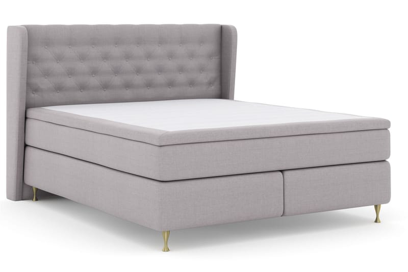 Komplett Sengepakke Choice No 4 160x200 Medium - Lysegrå|Gullben - Møbler - Senger - Kontinentalsenger