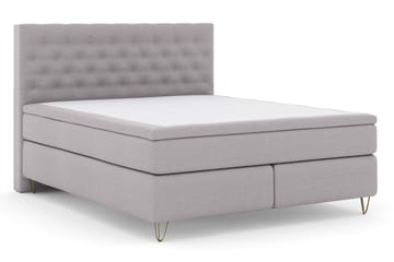 Komplett Sengepakke Choice No 4 160x200 Medium - Lysegrå|V-formede Metallben - Møbler - Senger - Kontinentalsenger