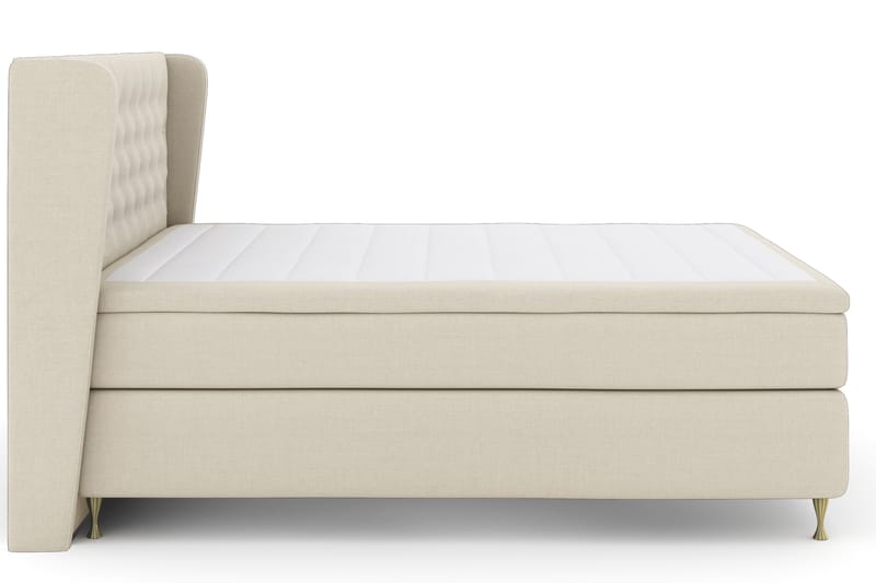 Komplett Sengepakke Choice No 4 180x200 Fast - Beige|Gullben - Møbler - Senger - Kontinentalsenger