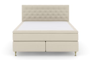 Komplett Sengepakke Choice No 4 180x200 Fast - Beige|Gullben - Møbler - Senger - Kontinentalsenger