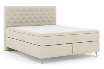 Komplett Sengepakke Choice No 4 180x200 Fast - Beige|Gullben - Møbler - Senger - Kontinentalsenger