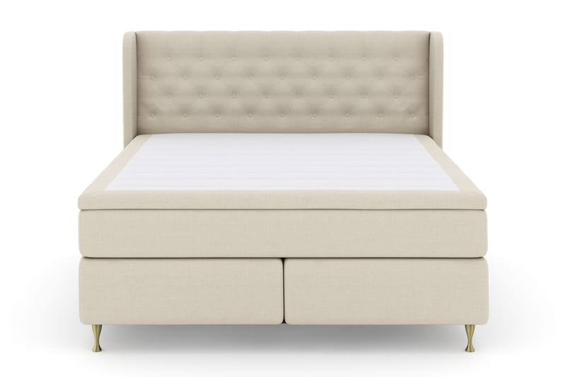 Komplett Sengepakke Choice No 4 180x200 Fast - Beige|Gullben - Møbler - Senger - Kontinentalsenger