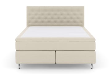 Komplett Sengepakke Choice No 4 180x200 Fast - Beige|Sølvben - Møbler - Senger - Kontinentalsenger