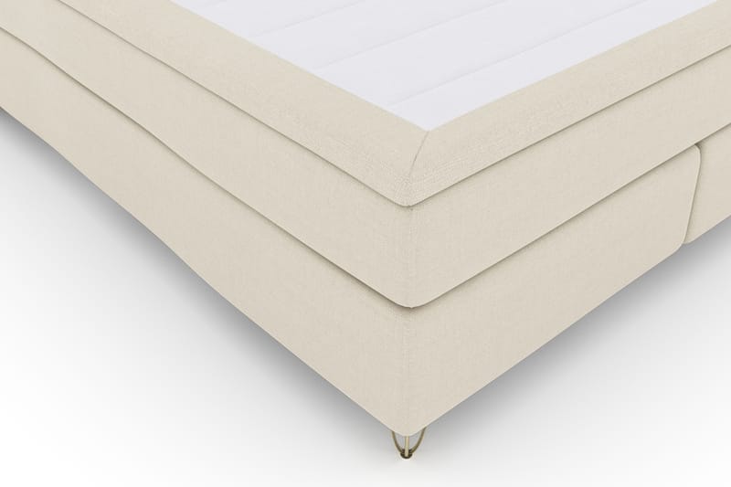 Komplett Sengepakke Choice No 4 180x200 Fast - Beige|V-formede Metallben - Kontinentalsenger - Dobbeltsenger - Komplett sengepakke