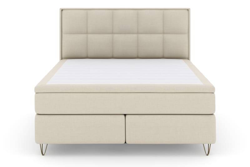Komplett Sengepakke Choice No 4 180x200 Fast - Beige|V-formede Metallben - Møbler - Senger - Kontinentalsenger