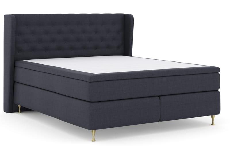 Komplett Sengepakke Choice No 4 180x200 Fast - Blå|Gullben - Møbler - Senger - Kontinentalsenger