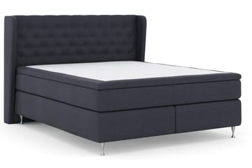 Komplett Sengepakke Choice No 4 180x200 Fast - Blå|Sølvben - Møbler - Senger - Kontinentalsenger