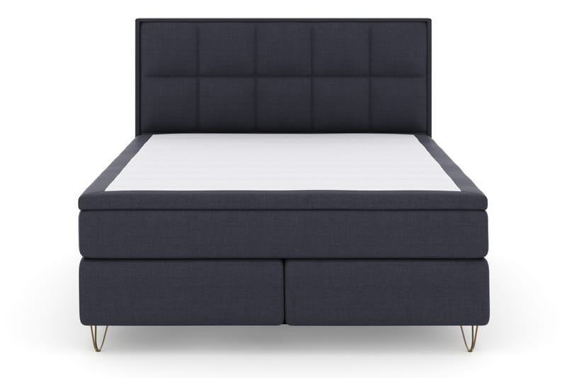 Komplett Sengepakke Choice No 4 180x200 Fast - Blå|V-formede Metallben - Møbler - Senger - Kontinentalsenger