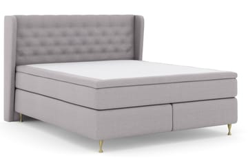 Komplett Sengepakke Choice No 4 180x200 Fast - Lysegrå|Gullben - Møbler - Senger - Kontinentalsenger