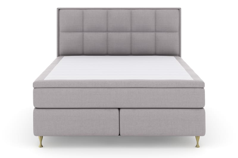 Komplett Sengepakke Choice No 4 180x200 Fast - Lysegrå|Gullben - Møbler - Senger - Kontinentalsenger