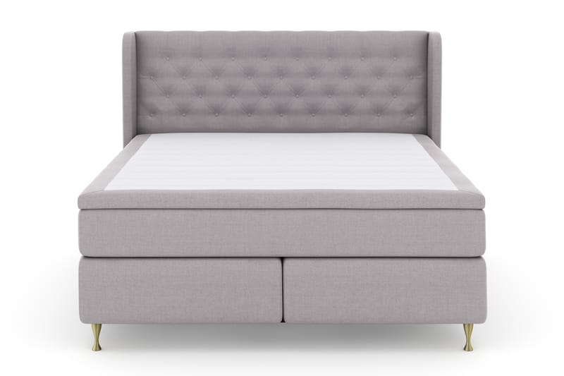 Komplett Sengepakke Choice No 4 180x200 Fast - Lysegrå|Gullben - Møbler - Senger - Kontinentalsenger