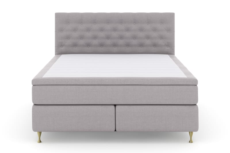 Komplett Sengepakke Choice No 4 180x200 Fast - Lysegrå|Gullben - Møbler - Senger - Kontinentalsenger