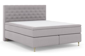 Komplett Sengepakke Choice No 4 180x200 Fast - Lysegrå|Gullben - Møbler - Senger - Kontinentalsenger