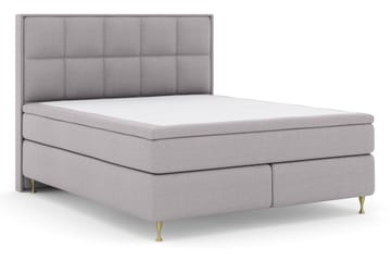 Komplett Sengepakke Choice No 4 180x200 Fast - Lysegrå|Gullben - Møbler - Senger - Kontinentalsenger