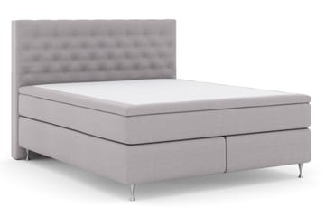 Komplett Sengepakke Choice No 4 180x200 Fast - Lysegrå|Sølvben - Møbler - Senger - Kontinentalsenger