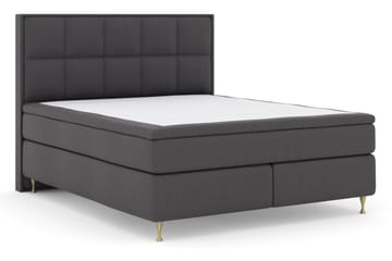 Komplett Sengepakke Choice No 4 180x200 Fast - Mørkegrå|Gullben - Møbler - Senger - Kontinentalsenger