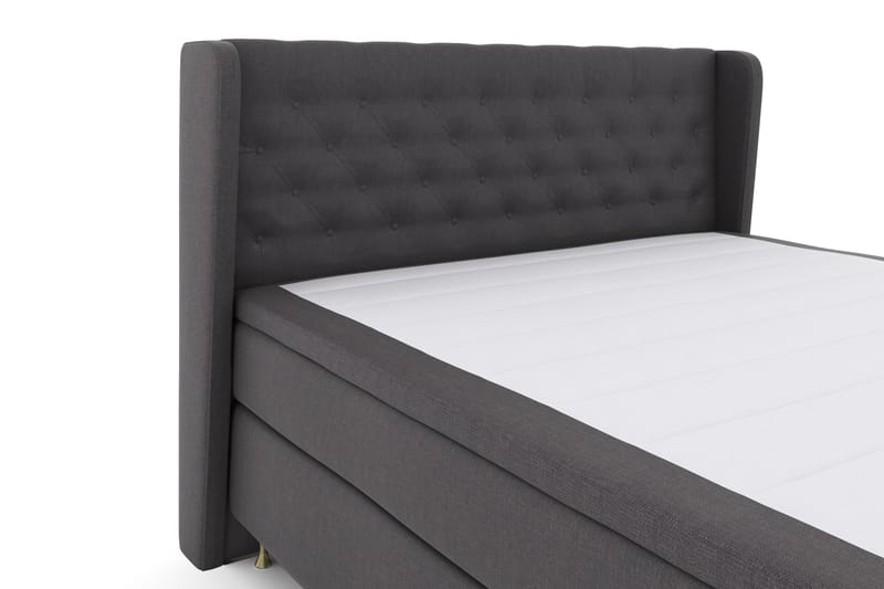 Komplett Sengepakke Choice No 4 180x200 Fast - Mørkegrå|Gullben - Møbler - Senger - Kontinentalsenger