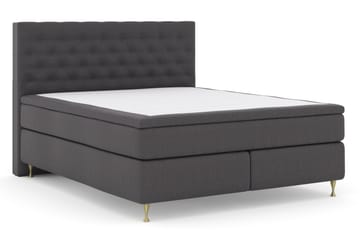 Komplett Sengepakke Choice No 4 180x200 Fast - Mørkegrå|Gullben - Møbler - Senger - Kontinentalsenger