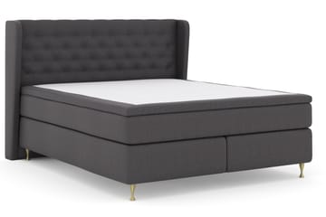 Komplett Sengepakke Choice No 4 180x200 Fast - Mørkegrå|Gullben - Møbler - Senger - Kontinentalsenger