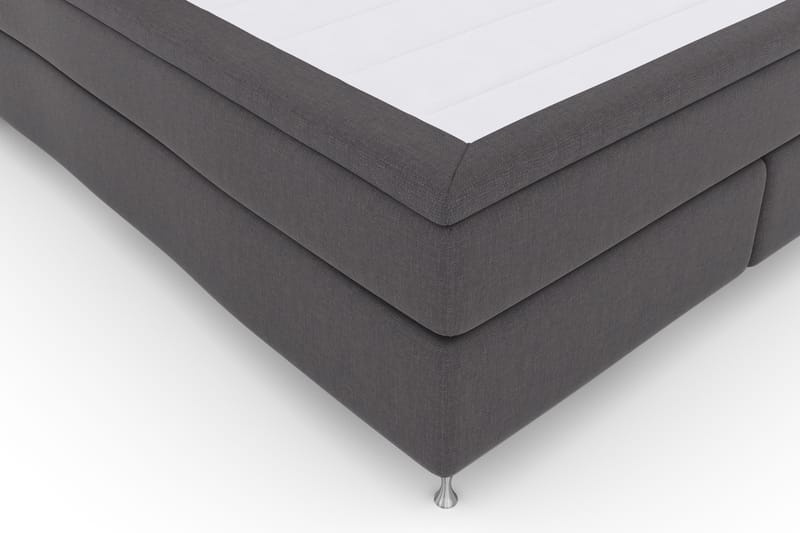 Komplett Sengepakke Choice No 4 180x200 Fast - Mørkegrå|Sølvben - Kontinentalsenger - Dobbeltsenger - Komplett sengepakke