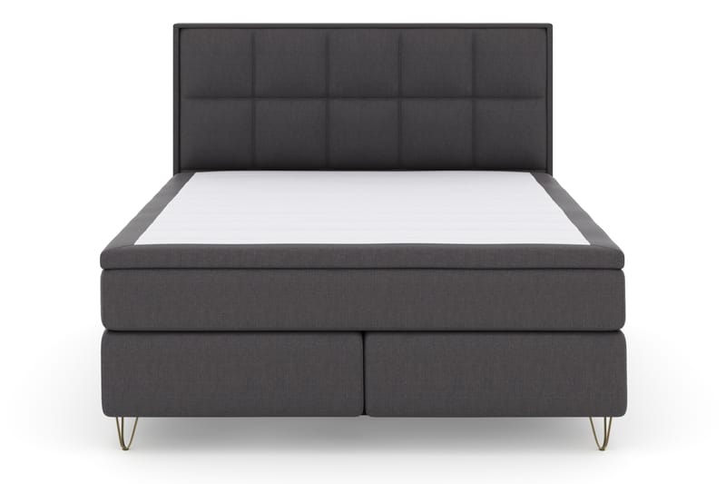 Komplett Sengepakke Choice No 4 180x200 Fast - Mørkegrå|V-formede Metallben - Møbler - Senger - Kontinentalsenger