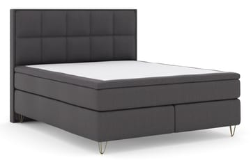 Komplett Sengepakke Choice No 4 180x200 Fast - Mørkegrå|V-formede Metallben - Møbler - Senger - Kontinentalsenger