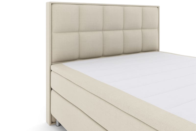 Komplett Sengepakke Choice No 4 180x200 Fast/Medium - Beige|Metallben - Kontinentalsenger - Dobbeltsenger - Komplett sengepakke