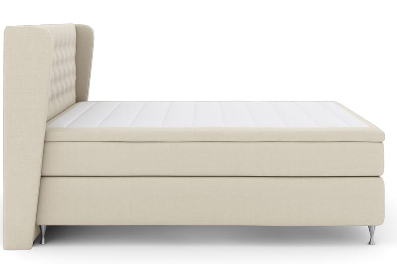 Komplett Sengepakke Choice No 4 180x200 Fast/Medium - Beige|Sølvben - Kontinentalsenger - Dobbeltsenger - Komplett sengepakke