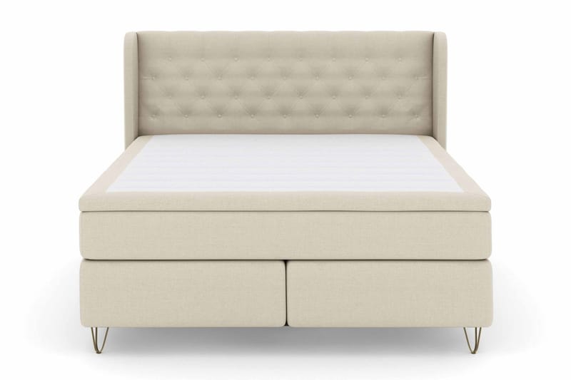 Komplett Sengepakke Choice No 4 180x200 Fast/Medium - Beige|V-formede Metallben - Møbler - Senger - Kontinentalsenger